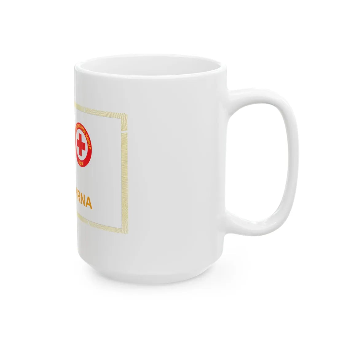 Banner Zivilverteidigung Pirna DDR (Germany) White Coffee Mug - Go Mug Yourself