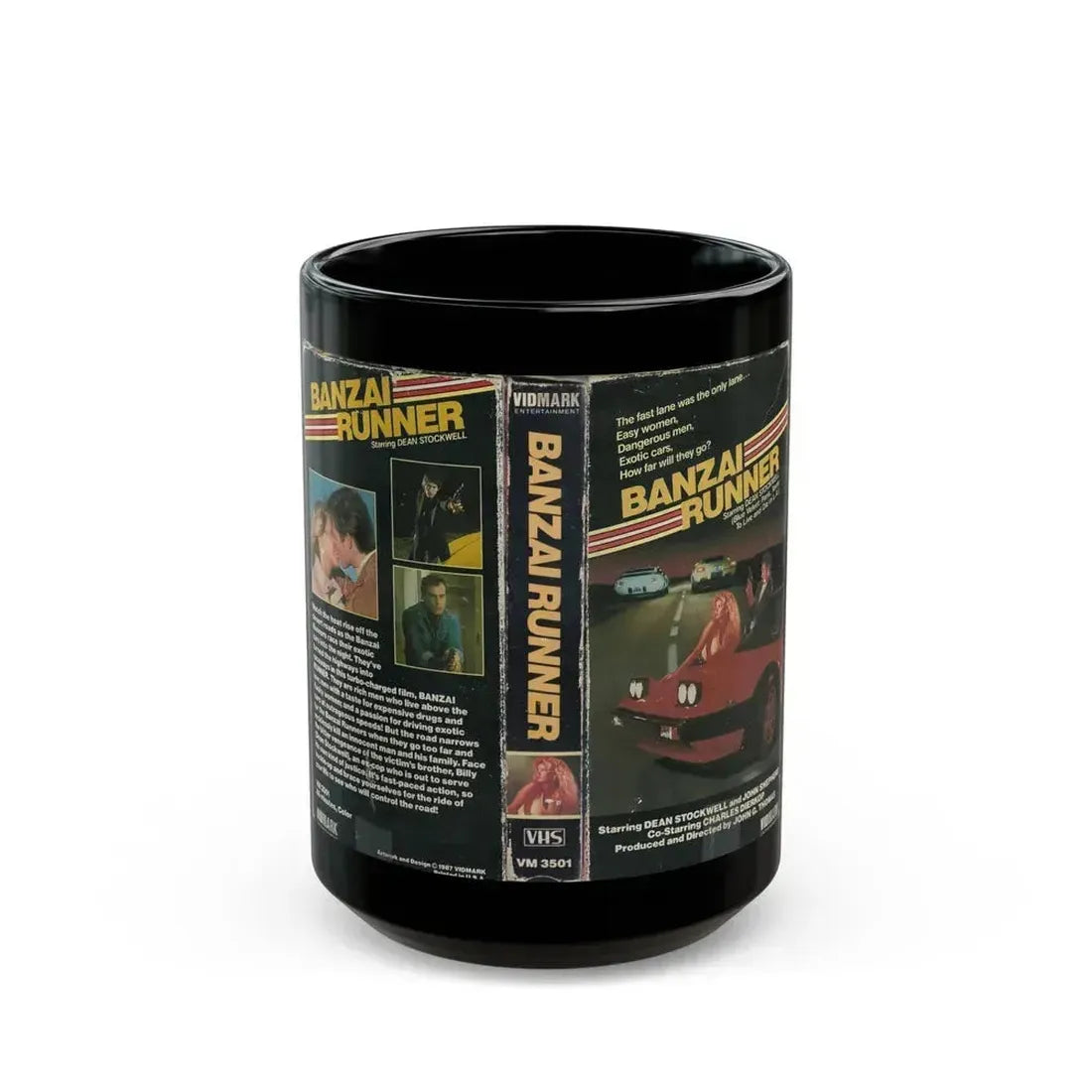 BANZAI RUNNER (VHS COVER) - Black Coffee Mug 15oz - Go Mug Yourself