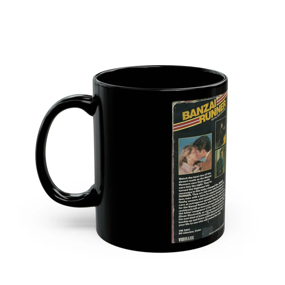 BANZAI RUNNER (VHS COVER) - Black Coffee Mug-Go Mug Yourself