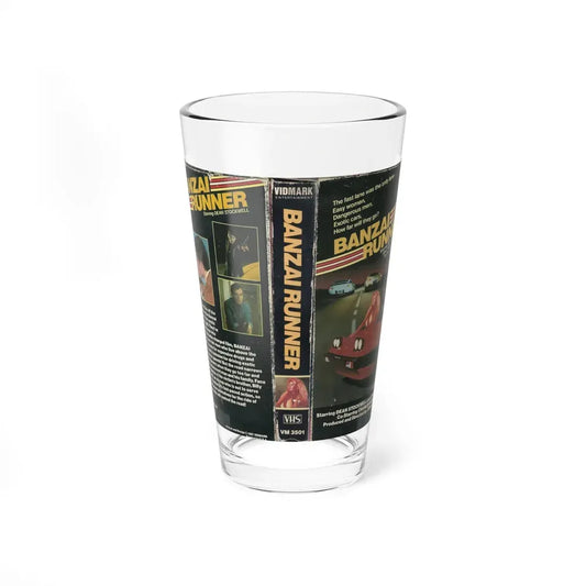 BANZAI RUNNER (VHS COVER) Pint Glass 16oz 16oz - Go Mug Yourself