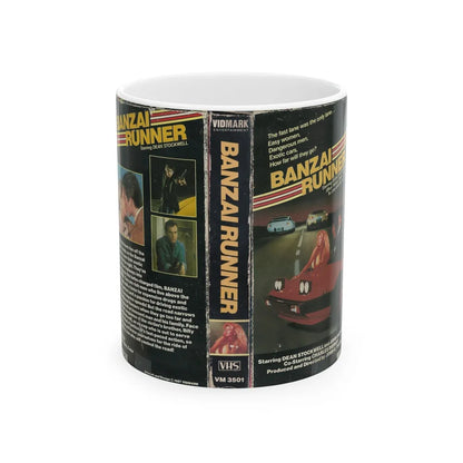 BANZAI RUNNER (VHS COVER) - White Coffee Mug-11oz-Go Mug Yourself