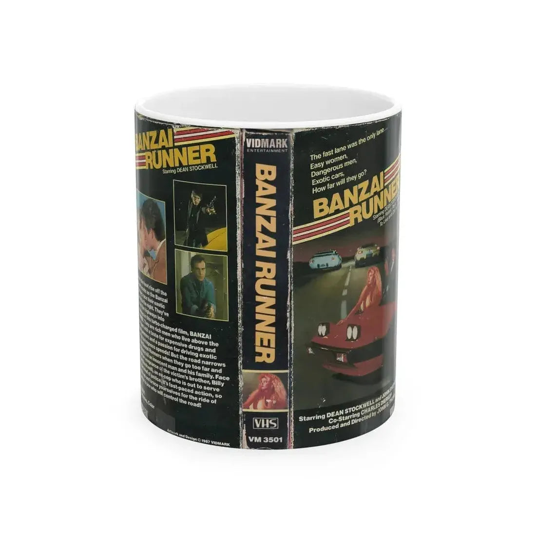 BANZAI RUNNER (VHS COVER) - White Coffee Mug 11oz - Go Mug Yourself
