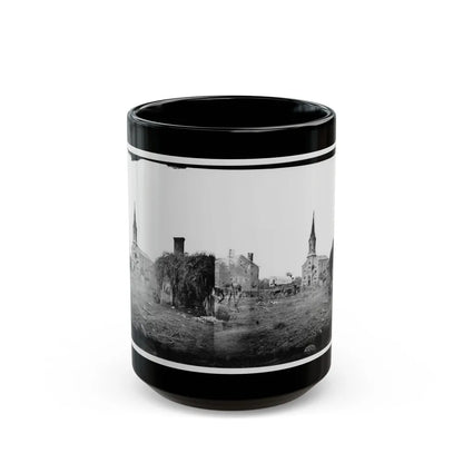 Baptist Church, Fredericksburg, Virginia, From The Backyard Of The Sanitary Commission Depot (U.S. Civil War) Black Coffee Mug-15oz-Go Mug Yourself