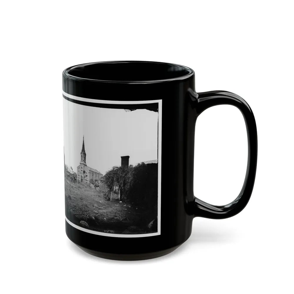 Baptist Church, Fredericksburg, Virginia, From The Backyard Of The Sanitary Commission Depot (U.S. Civil War) Black Coffee Mug-Go Mug Yourself