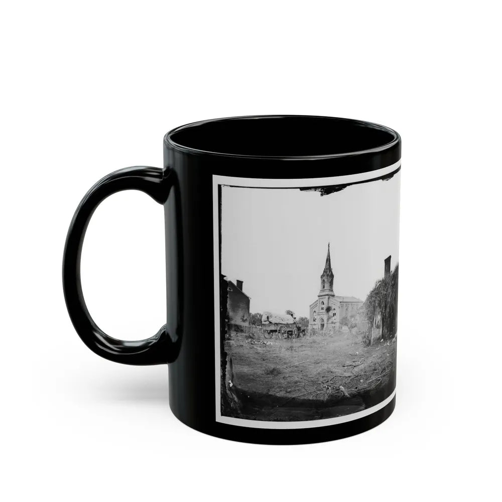 Baptist Church, Fredericksburg, Virginia, From The Backyard Of The Sanitary Commission Depot (U.S. Civil War) Black Coffee Mug-Go Mug Yourself