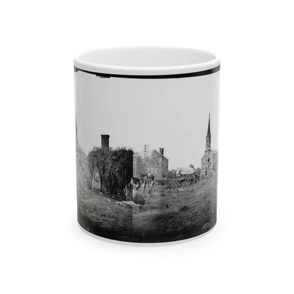 Baptist Church, Fredericksburg, Virginia, From The Backyard Of The Sanitary Commission Depot (U.S. Civil War) White Coffee Mug-11oz-Go Mug Yourself