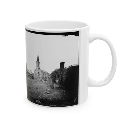 Baptist Church, Fredericksburg, Virginia, From The Backyard Of The Sanitary Commission Depot (U.S. Civil War) White Coffee Mug-Go Mug Yourself