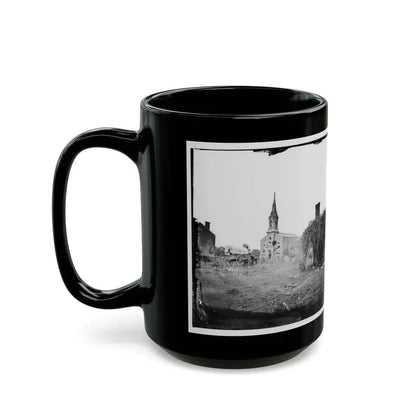 Baptist Church, Fredericksburg, Virginia, From The Backyard Of The Sanitary Commission Depot (U.S. Civil War) Black Coffee Mug - Go Mug Yourself