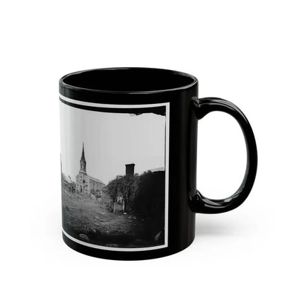Baptist Church, Fredericksburg, Virginia, From The Backyard Of The Sanitary Commission Depot (U.S. Civil War) Black Coffee Mug - Go Mug Yourself