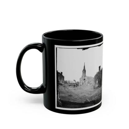 Baptist Church, Fredericksburg, Virginia, From The Backyard Of The Sanitary Commission Depot (U.S. Civil War) Black Coffee Mug - Go Mug Yourself