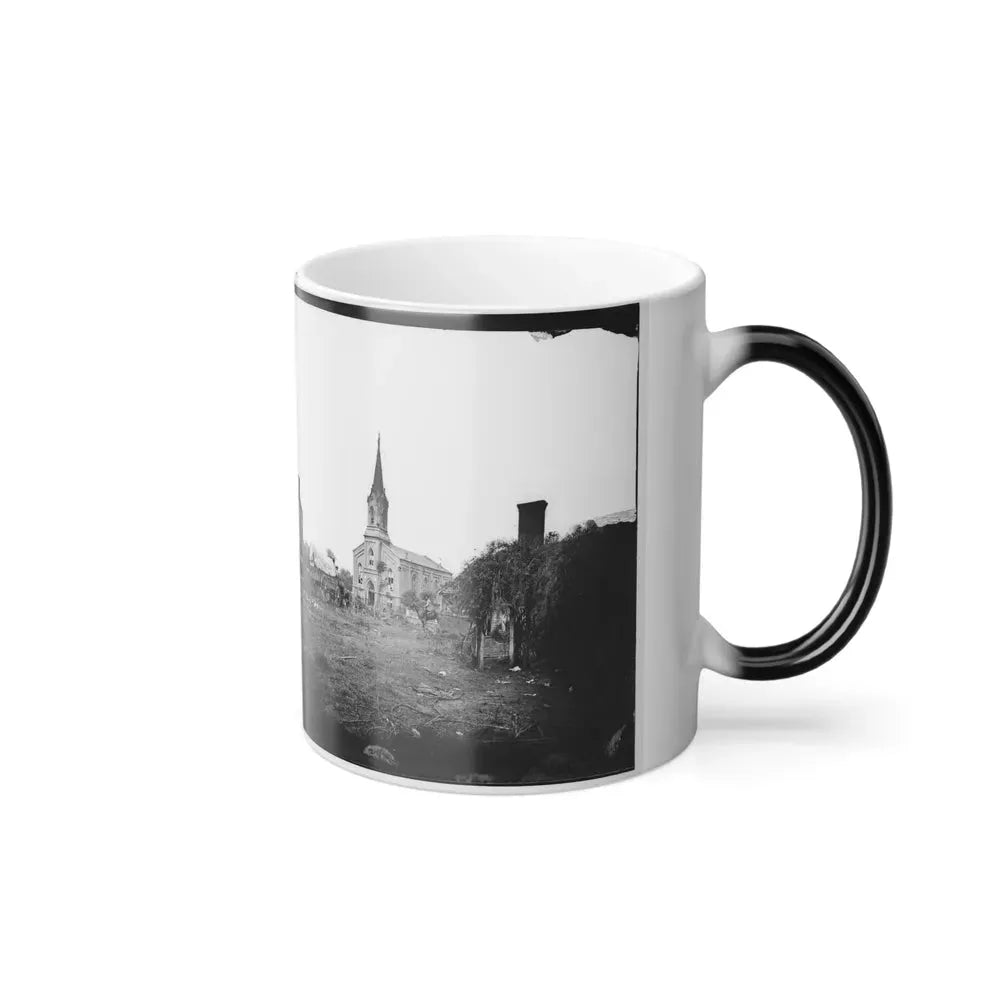 Baptist Church, Fredericksburg, Virginia, From the Backyard of the Sanitary Commission Depot (U.S. Civil War) Color Changing Coffee Mug 11oz - Go Mug Yourself