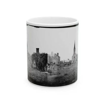 Baptist Church, Fredericksburg, Virginia, From The Backyard Of The Sanitary Commission Depot (U.S. Civil War) White Coffee Mug 11oz - Go Mug Yourself