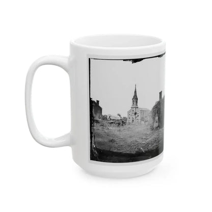 Baptist Church, Fredericksburg, Virginia, From The Backyard Of The Sanitary Commission Depot (U.S. Civil War) White Coffee Mug - Go Mug Yourself