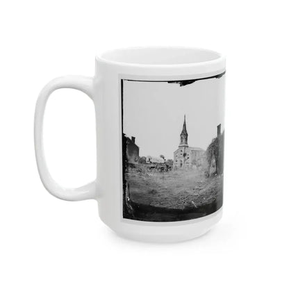 Baptist Church, Fredericksburg, Virginia, From The Backyard Of The Sanitary Commission Depot (U.S. Civil War) White Coffee Mug - Go Mug Yourself