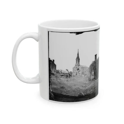 Baptist Church, Fredericksburg, Virginia, From The Backyard Of The Sanitary Commission Depot (U.S. Civil War) White Coffee Mug - Go Mug Yourself