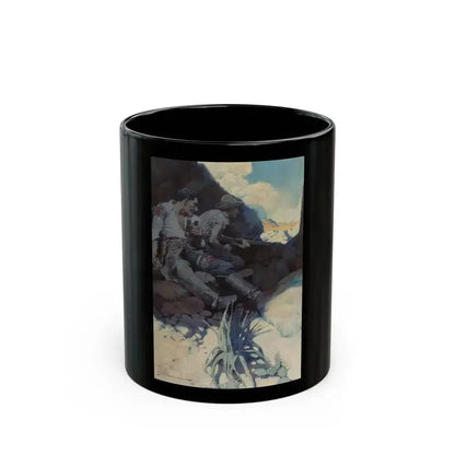 Bar-20 Yarns, The Outing Magazine interior illustration, April 1906 - Black Coffee Mug 11oz - Go Mug Yourself
