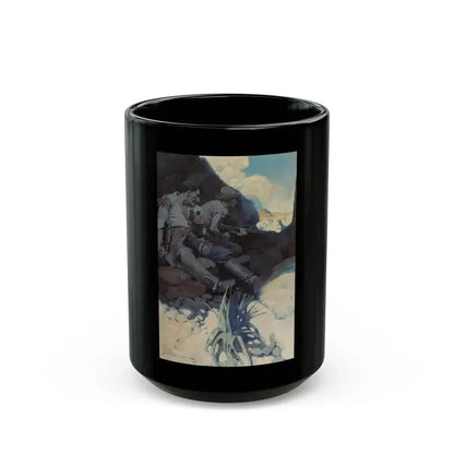 Bar-20 Yarns, The Outing Magazine interior illustration, April 1906 - Black Coffee Mug 15oz - Go Mug Yourself