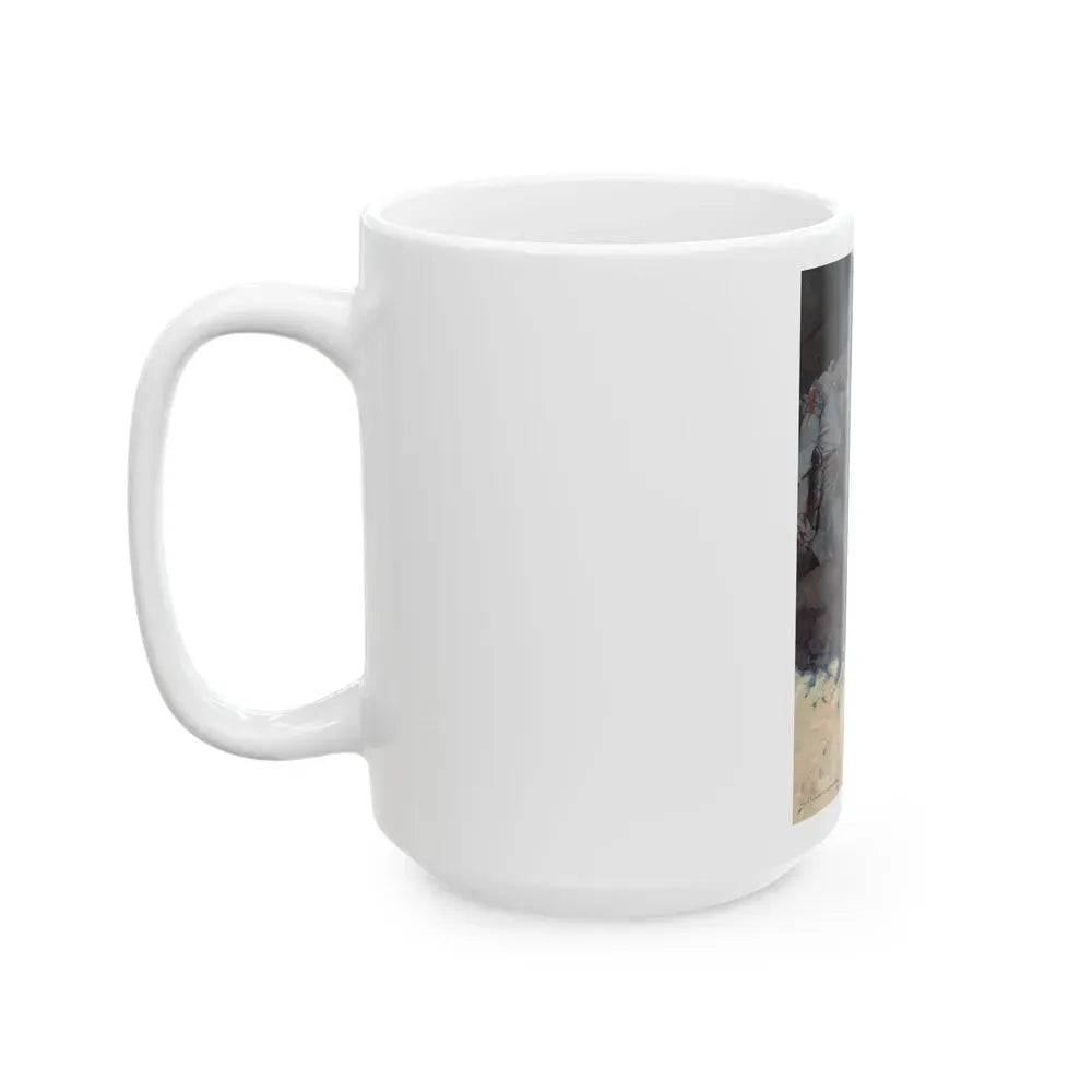 Bar-20 Yarns, The Outing Magazine interior illustration, April 1906 - White Coffee Mug - Go Mug Yourself
