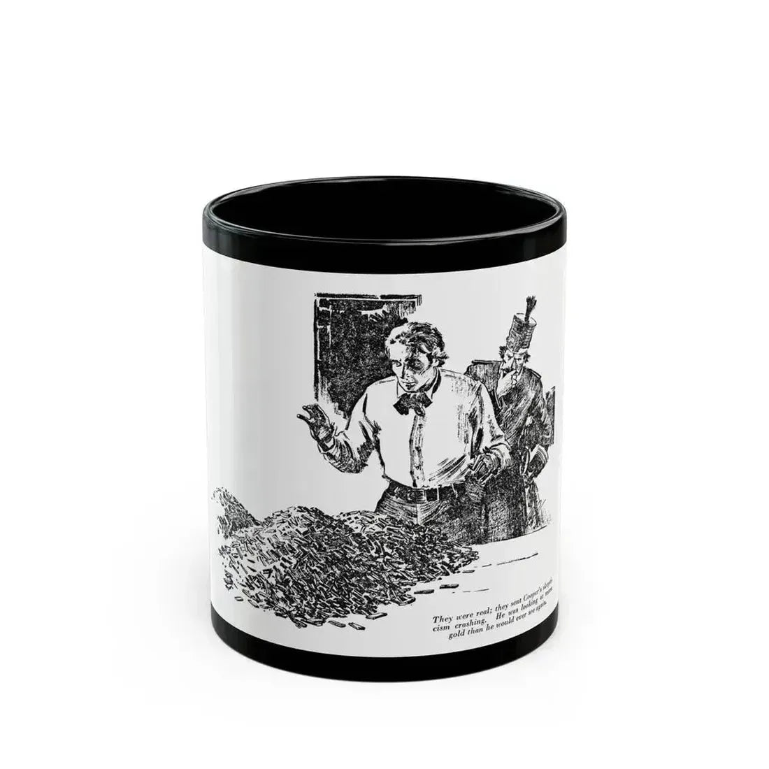 Bar Gold (4), Blue Book Magazine, April 1948 - Black Coffee Mug 11oz - Go Mug Yourself