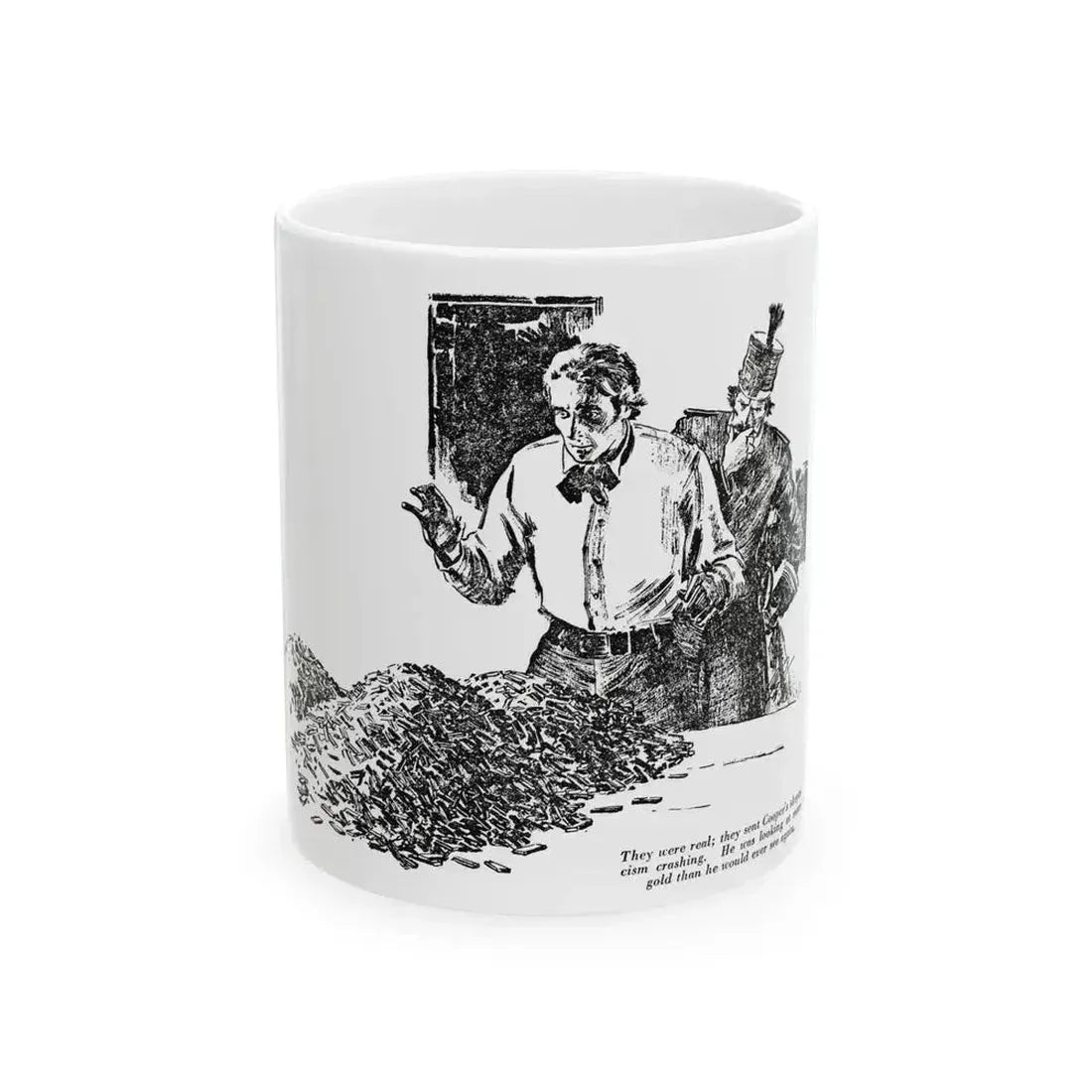 Bar Gold (4), Blue Book Magazine, April 1948 - White Coffee Mug 11oz - Go Mug Yourself