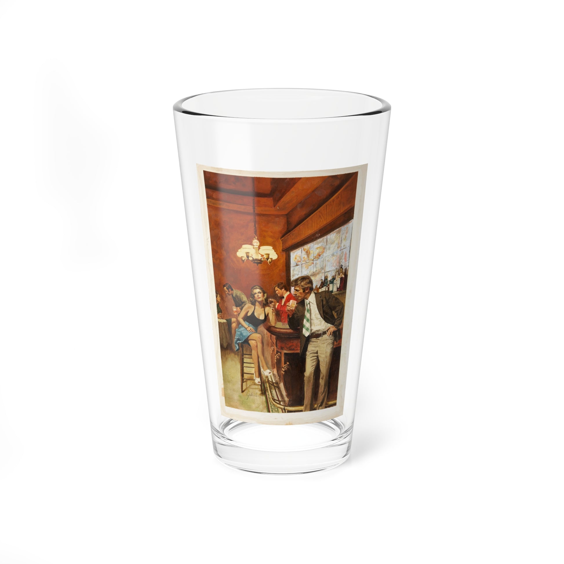 Bar Scene - Pint Glass 16oz-16oz-Go Mug Yourself