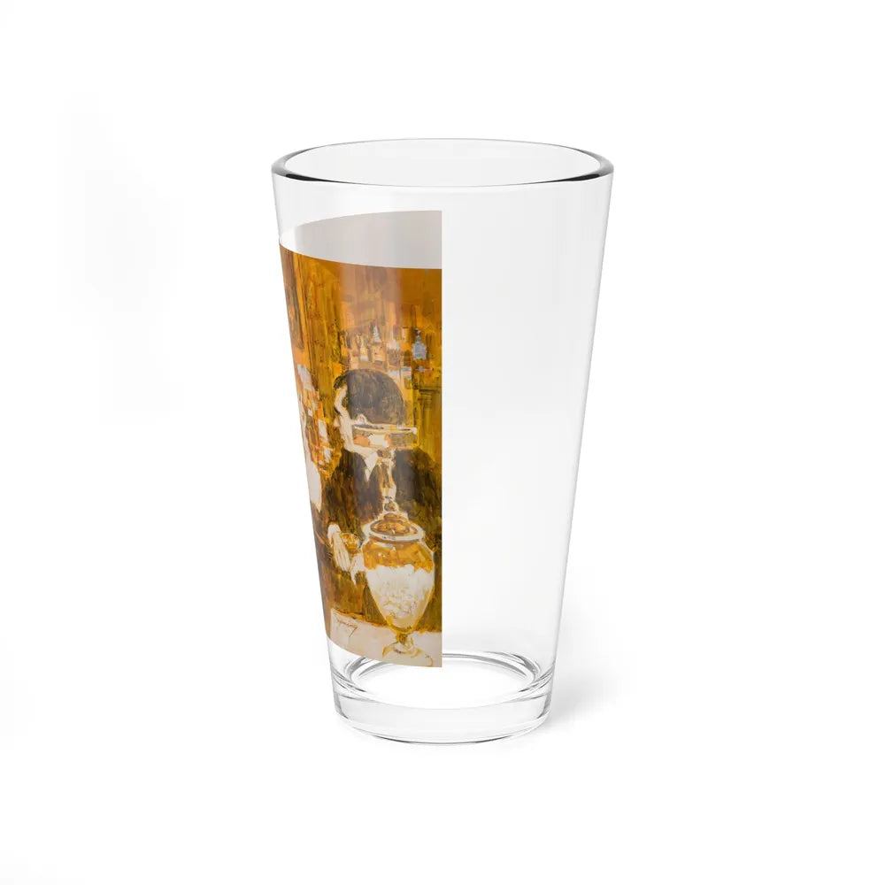 Bar Scene with Couple (Magazine Illustration) Pint Glass 16oz-Go Mug Yourself