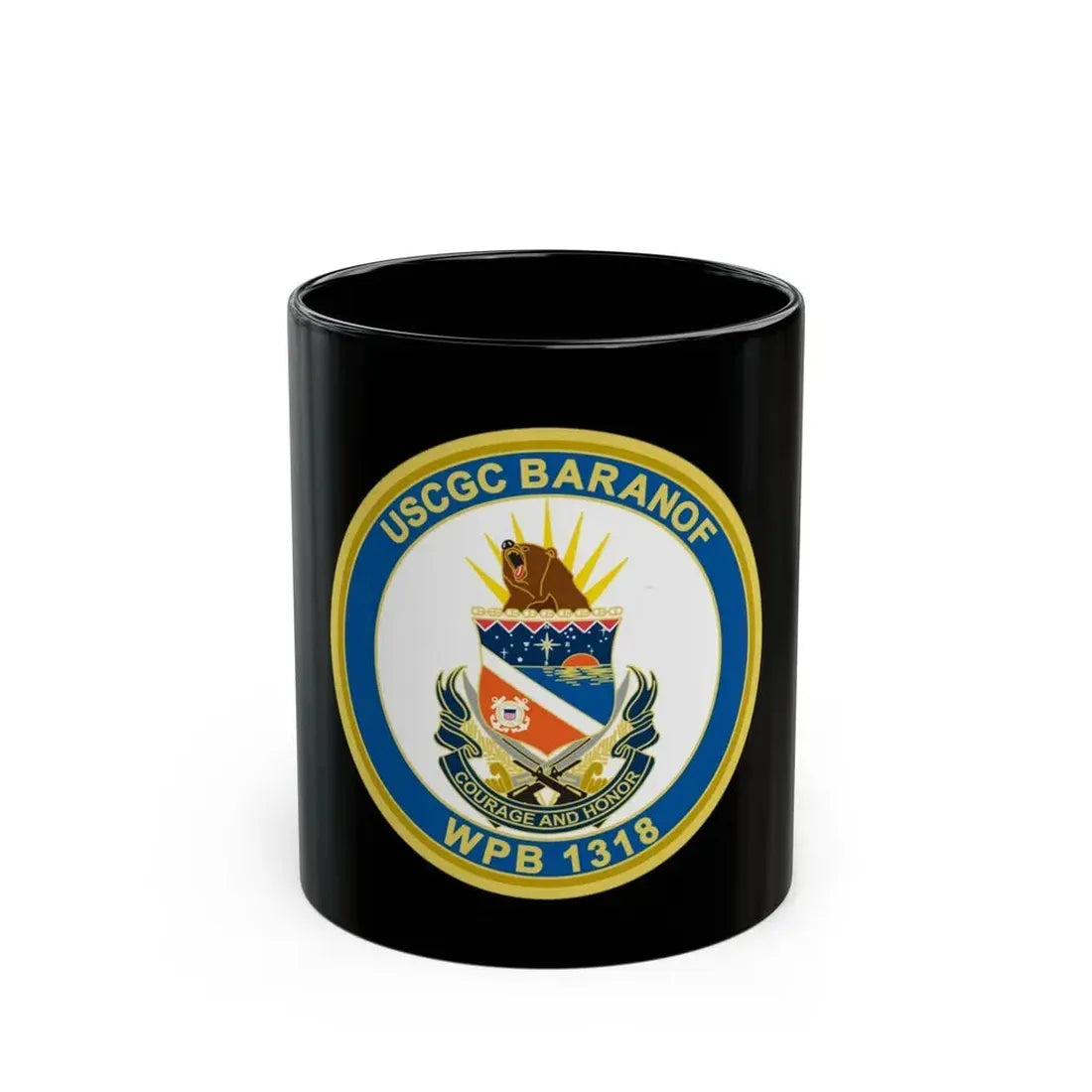 Baranof WPB 1318 (U.S. Coast Guard) Black Coffee Mug 11oz - Go Mug Yourself
