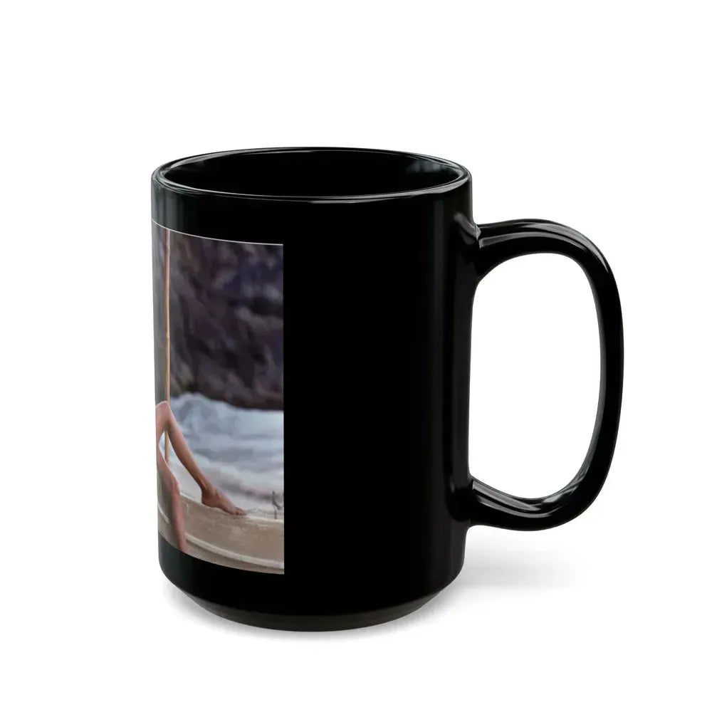 Barbara Carrera #100 (Vintage Female Icon) Black Coffee Mug - Go Mug Yourself