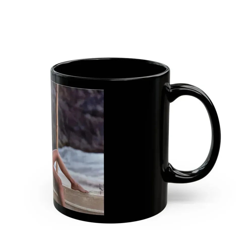 Barbara Carrera #100 (Vintage Female Icon) Black Coffee Mug - Go Mug Yourself