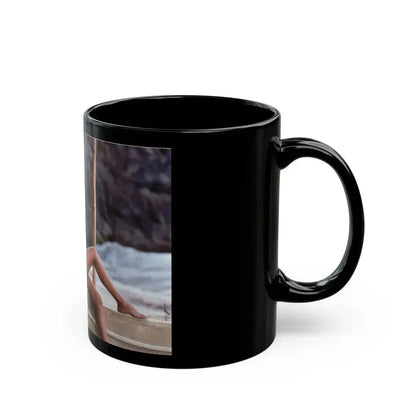 Barbara Carrera #100 (Vintage Female Icon) Black Coffee Mug - Go Mug Yourself