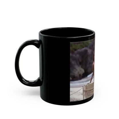 Barbara Carrera #100 (Vintage Female Icon) Black Coffee Mug - Go Mug Yourself