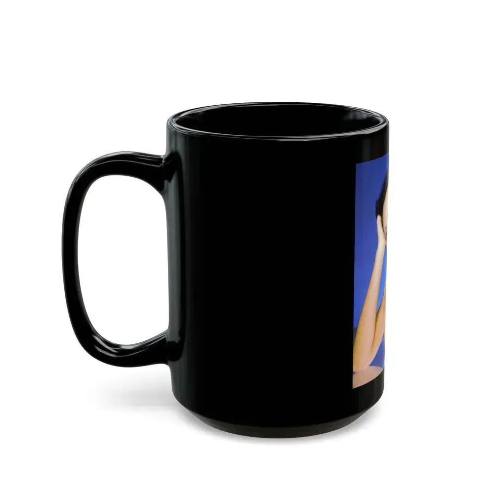 Barbara Carrera #103 (Vintage Female Icon) Black Coffee Mug - Go Mug Yourself