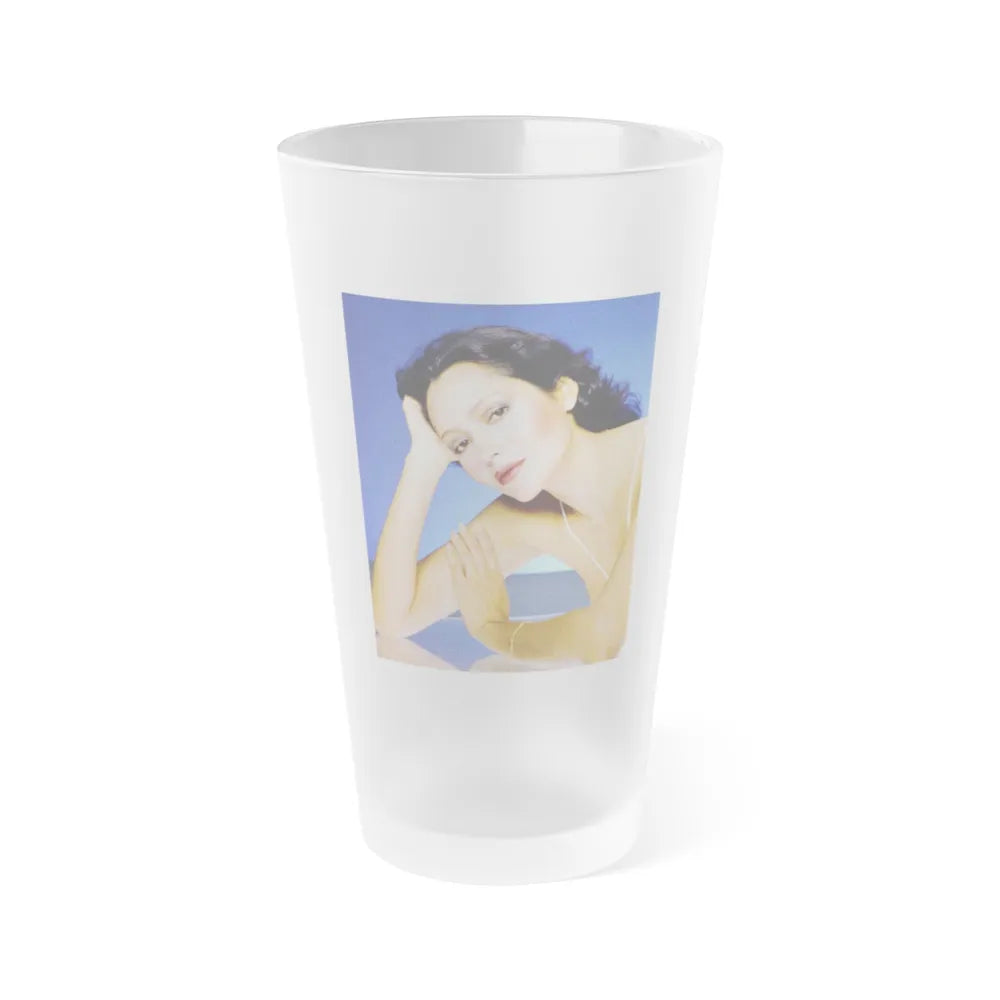 Barbara Carrera #103 (Vintage Female Icon) Frosted Pint Glass 16oz-16oz-Frosted-Go Mug Yourself