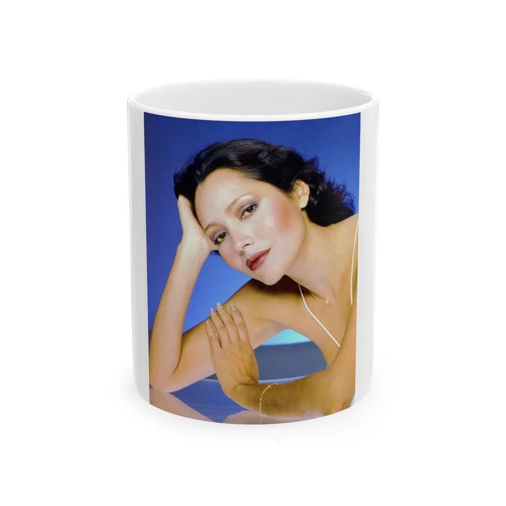 Barbara Carrera #103 (Vintage Female Icon) White Coffee Mug-11oz-Go Mug Yourself