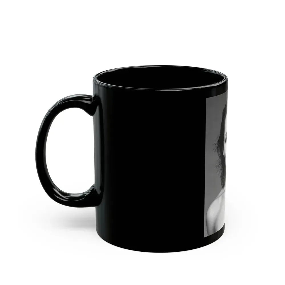 Barbara Carrera #104 (Vintage Female Icon) Black Coffee Mug - Go Mug Yourself