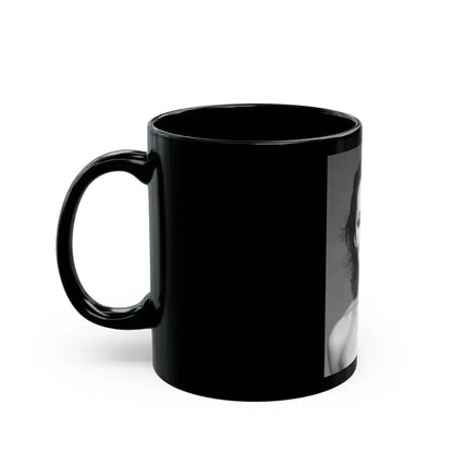 Barbara Carrera #104 (Vintage Female Icon) Black Coffee Mug - Go Mug Yourself