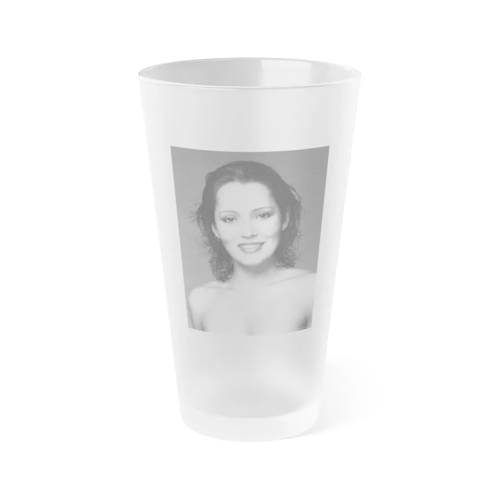 Barbara Carrera #104 (Vintage Female Icon) Frosted Pint Glass 16oz-16oz-Frosted-Go Mug Yourself