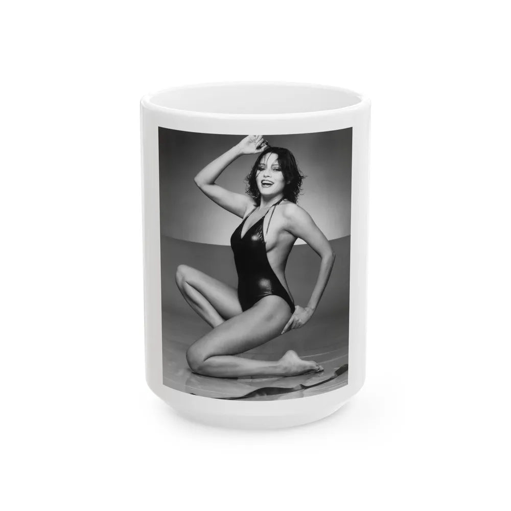 Barbara Carrera #105 (Vintage Female Icon) White Coffee Mug-15oz-Go Mug Yourself