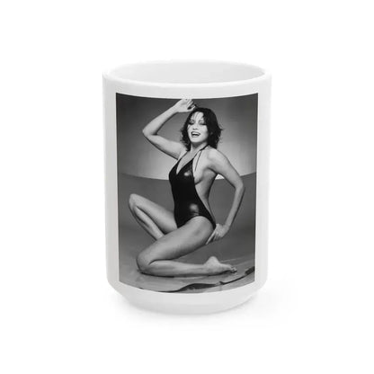 Barbara Carrera #105 (Vintage Female Icon) White Coffee Mug 15oz - Go Mug Yourself