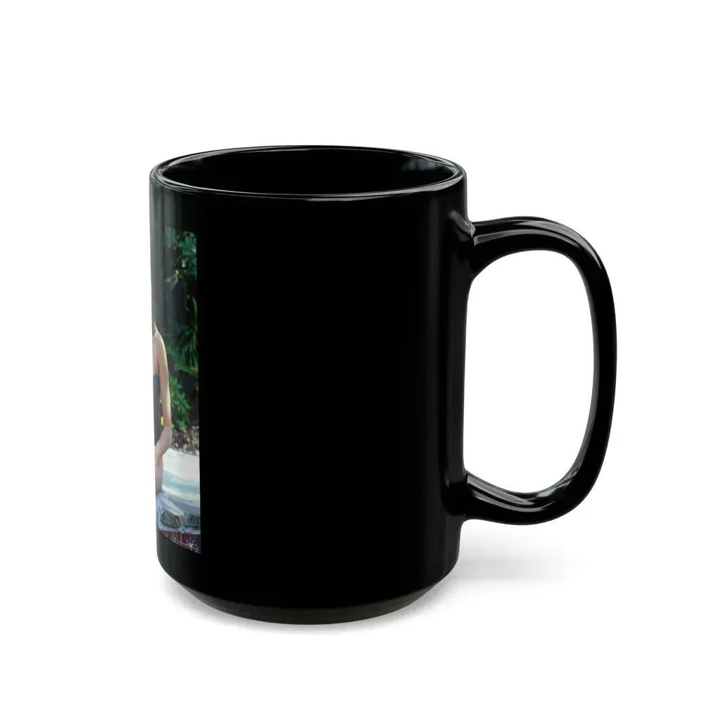 Barbara Carrera #106 (Vintage Female Icon) Black Coffee Mug - Go Mug Yourself