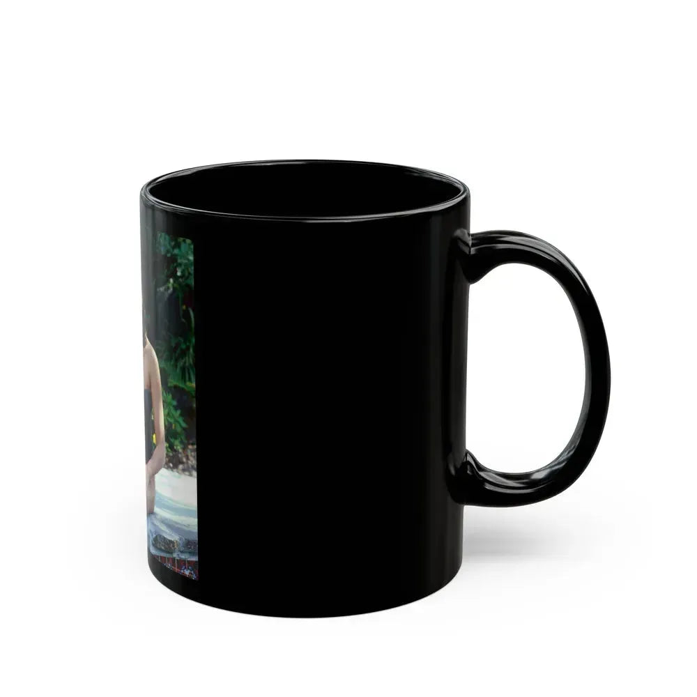 Barbara Carrera #106 (Vintage Female Icon) Black Coffee Mug - Go Mug Yourself