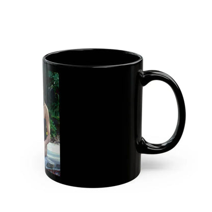 Barbara Carrera #106 (Vintage Female Icon) Black Coffee Mug - Go Mug Yourself