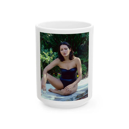 Barbara Carrera #106 (Vintage Female Icon) White Coffee Mug-15oz-Go Mug Yourself