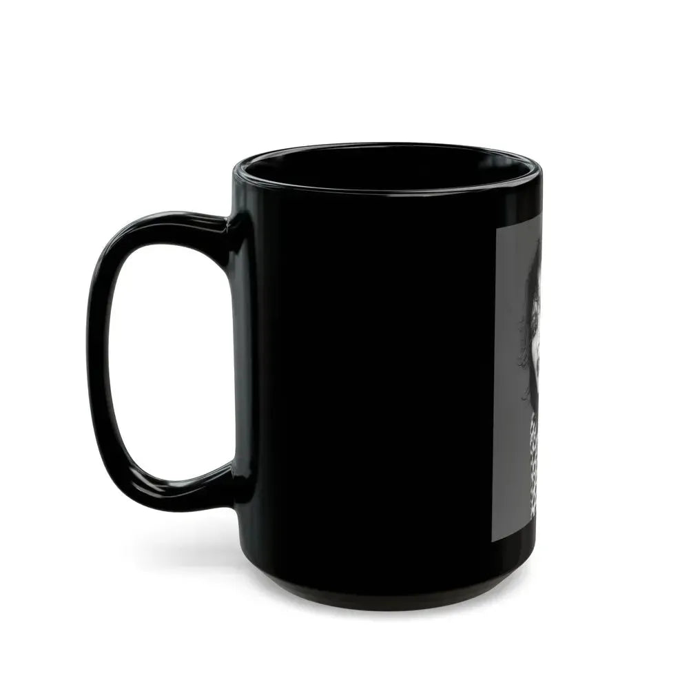 Barbara Carrera #107 (Vintage Female Icon) Black Coffee Mug - Go Mug Yourself