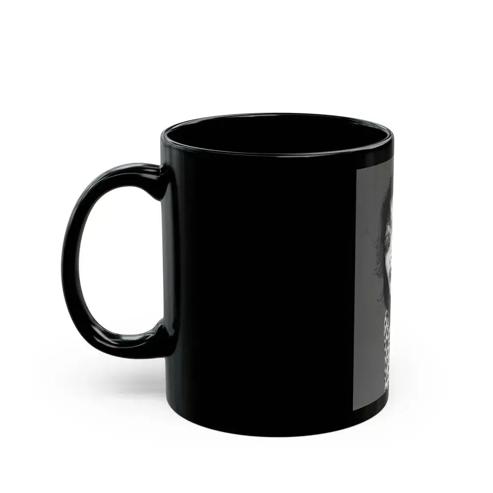 Barbara Carrera #107 (Vintage Female Icon) Black Coffee Mug - Go Mug Yourself