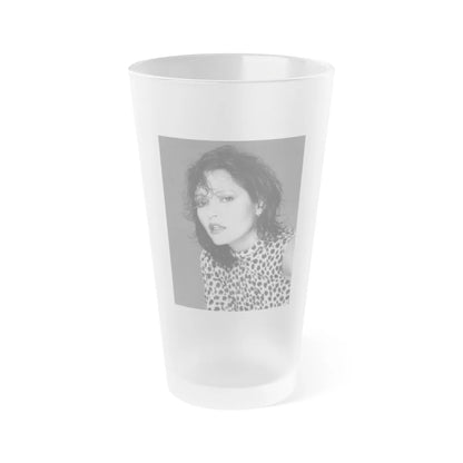 Barbara Carrera #107 (Vintage Female Icon) Frosted Pint Glass 16oz-16oz-Frosted-Go Mug Yourself