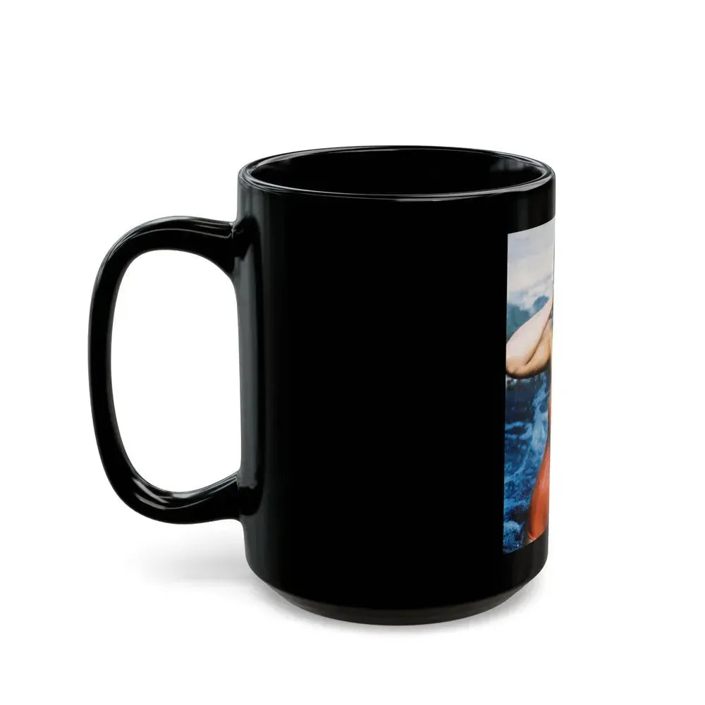 Barbara Carrera #11 (Vintage Female Icon) Black Coffee Mug - Go Mug Yourself