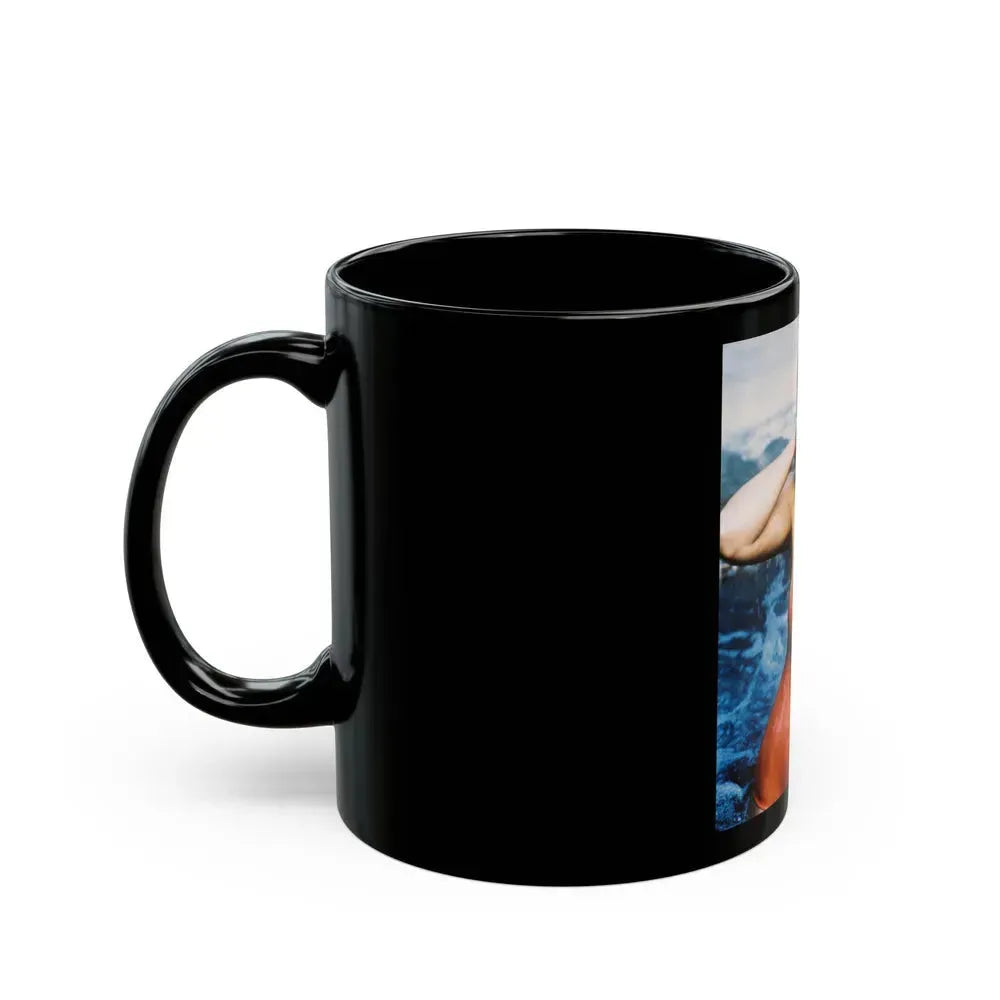 Barbara Carrera #11 (Vintage Female Icon) Black Coffee Mug - Go Mug Yourself