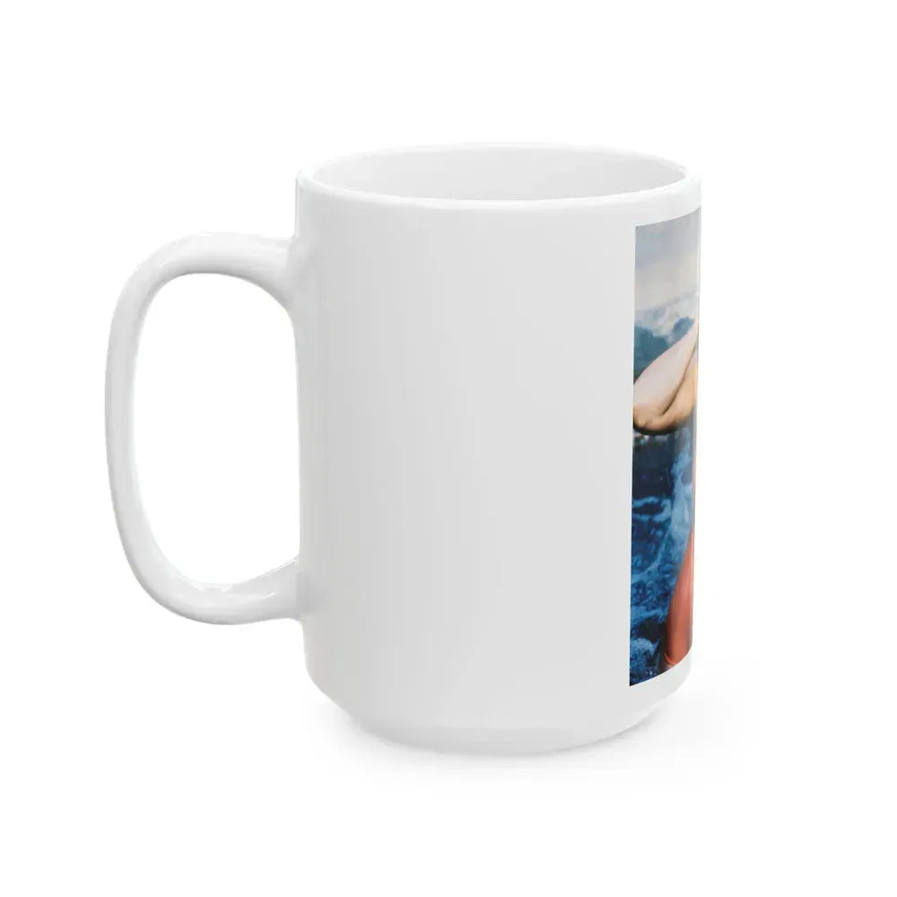 Barbara Carrera #11 (Vintage Female Icon) White Coffee Mug - Go Mug Yourself