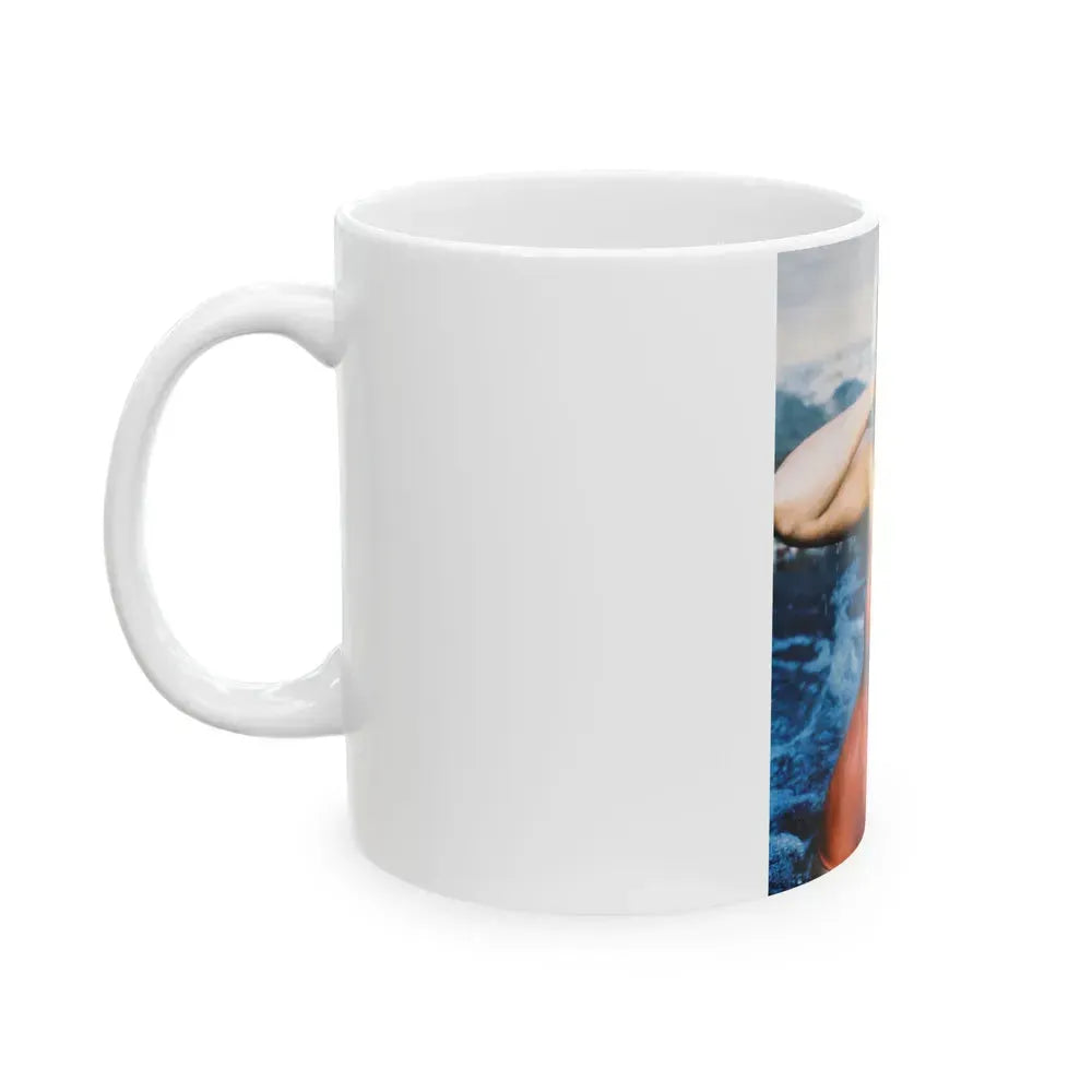 Barbara Carrera #11 (Vintage Female Icon) White Coffee Mug - Go Mug Yourself